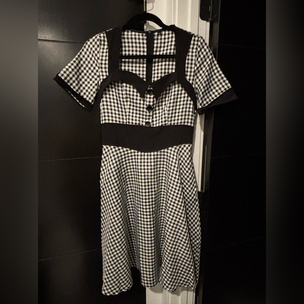 Black and White Checkered Dress